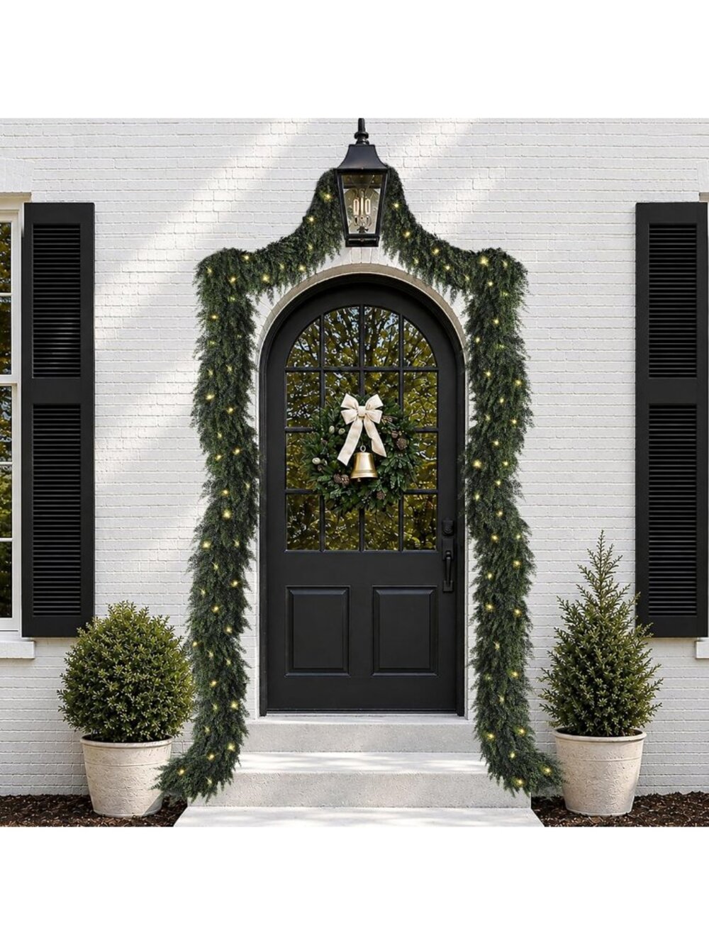 15FT Realistic Cedar Christmas Garland with Separate String Lights - Holiday